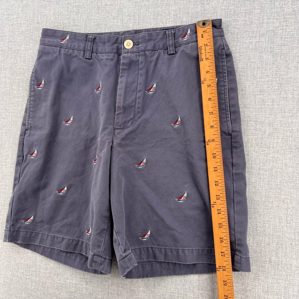 Vineyard Vines Sailboat Embroidered Shorts Men 30 Gray/Blue Nautical Preppy - Picture 7 of 9